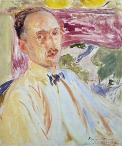 Estudo para um retrato de Francois Mauriac, 1923 (óleo no cartão)
